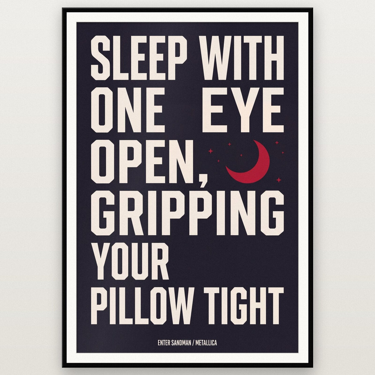 Enter Sandman Lyrics Print