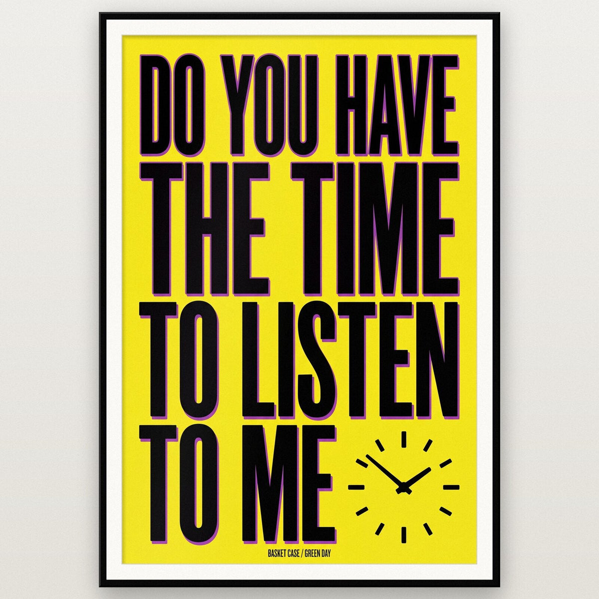 Basket Case Lyrics Print