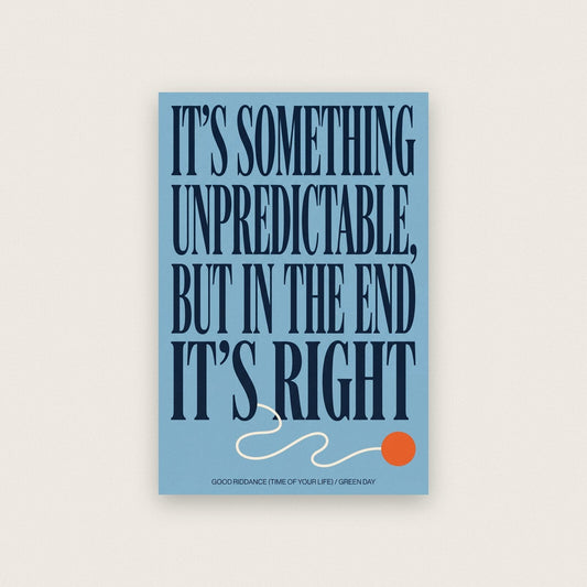 Good Riddance Time Of Your Life Lyrics Print
