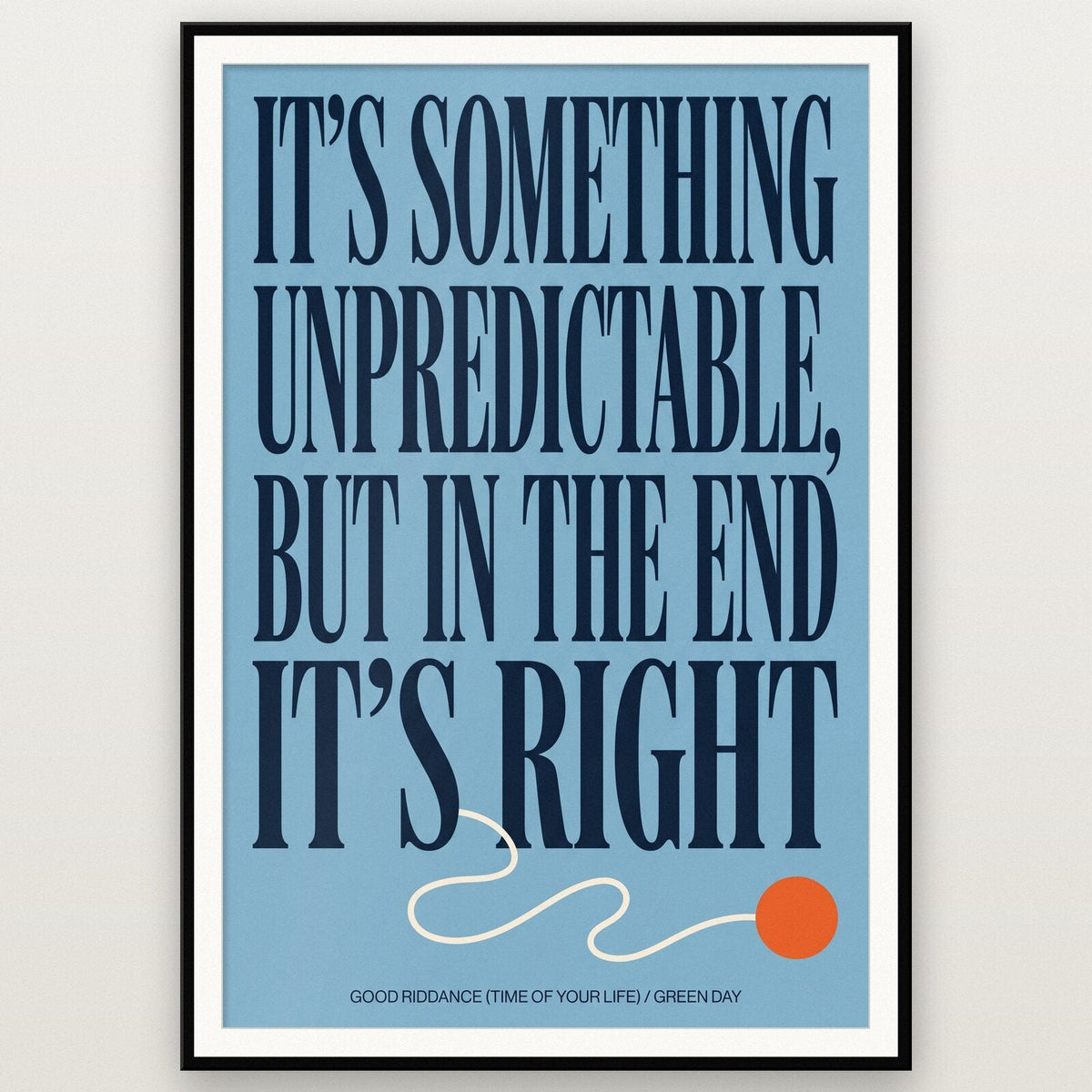 Good Riddance Time Of Your Life Lyrics Print