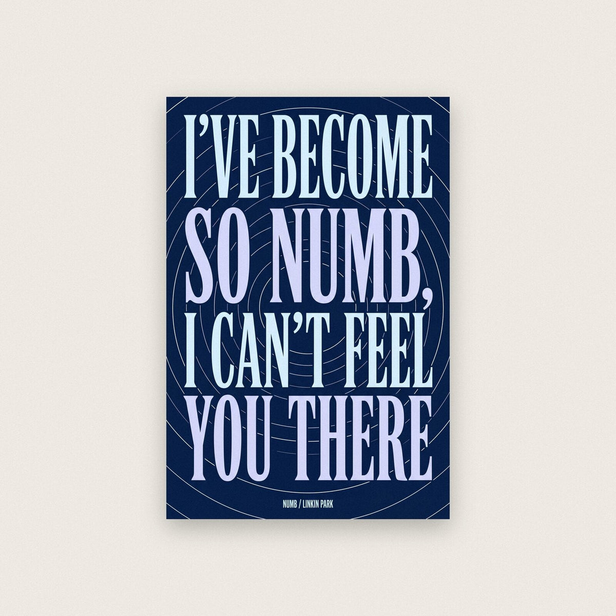 Numb Lyrics Print