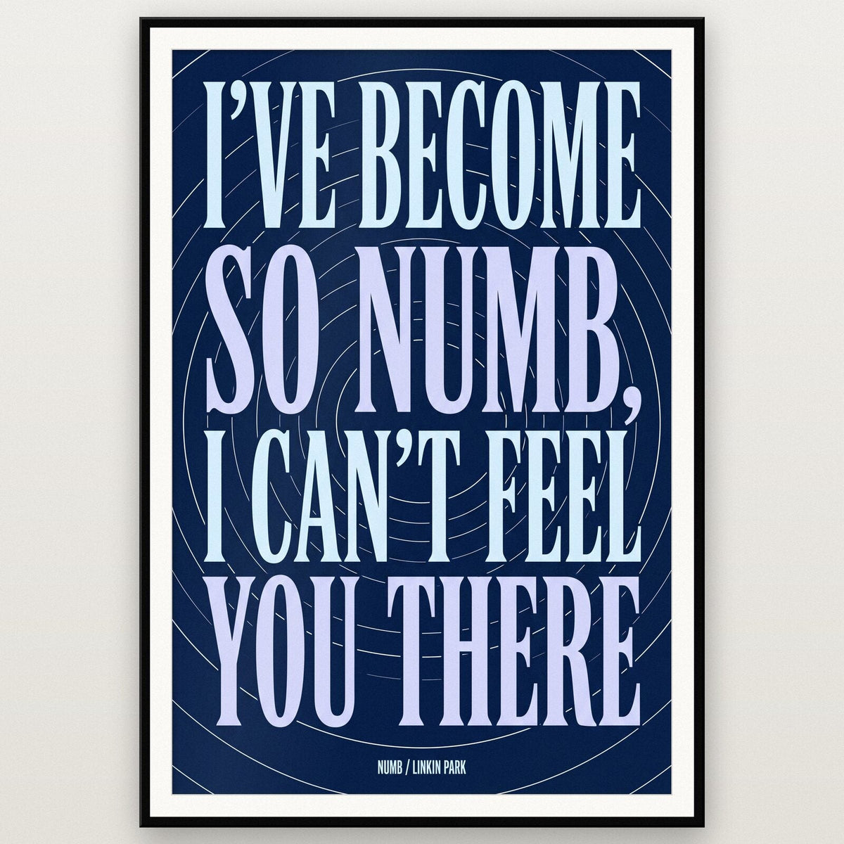 Numb Lyrics Print
