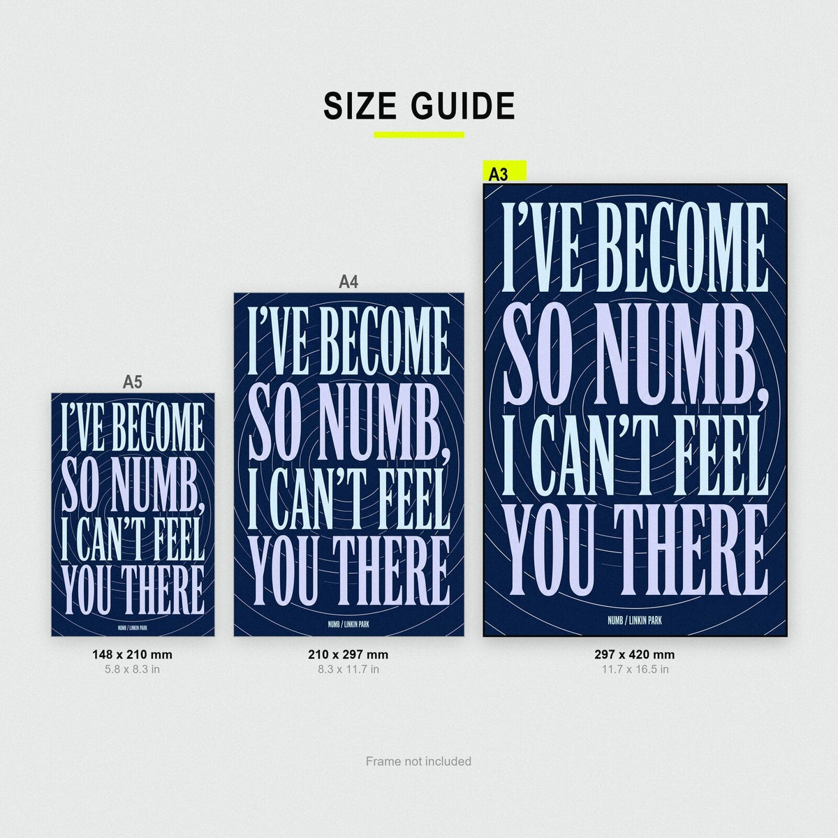Numb Lyrics Print