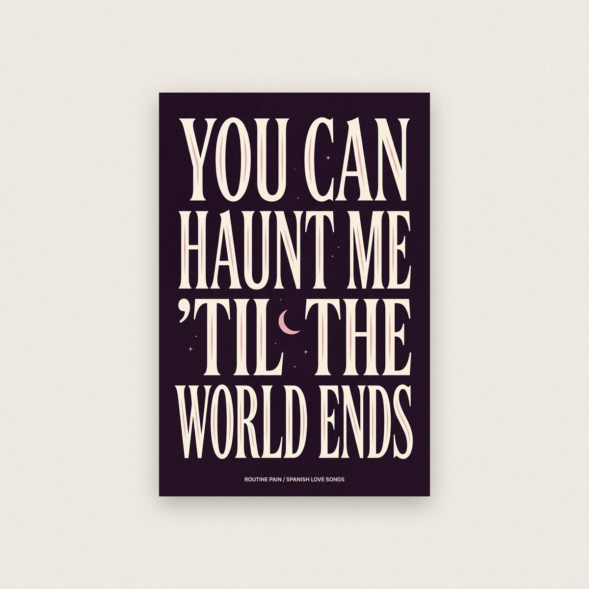 Routine Pain Lyrics Print