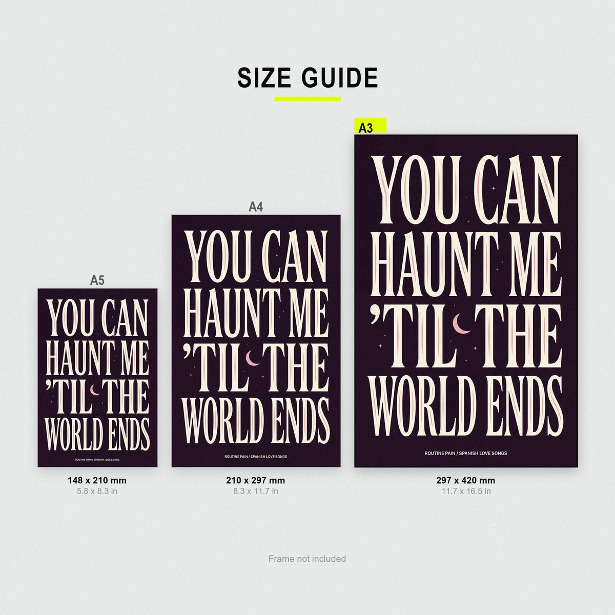 Routine Pain Lyrics Print