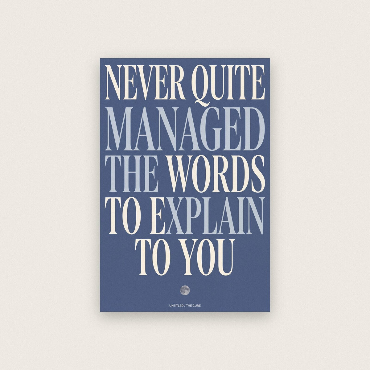 Untitled Lyrics Print