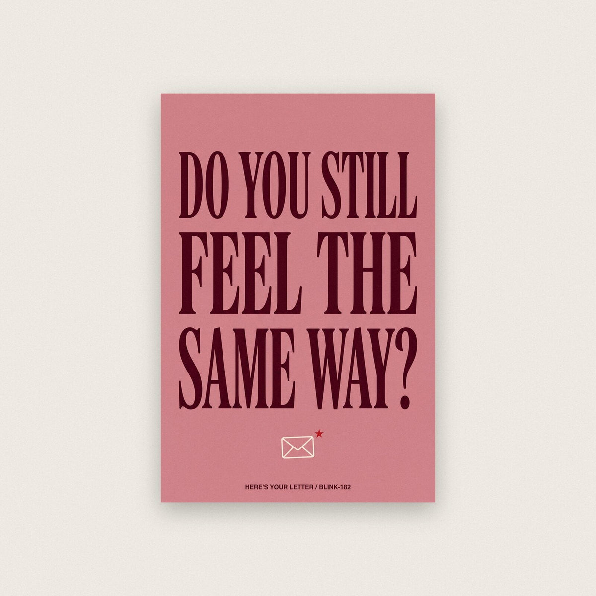 Heres Your Letter Lyrics Print