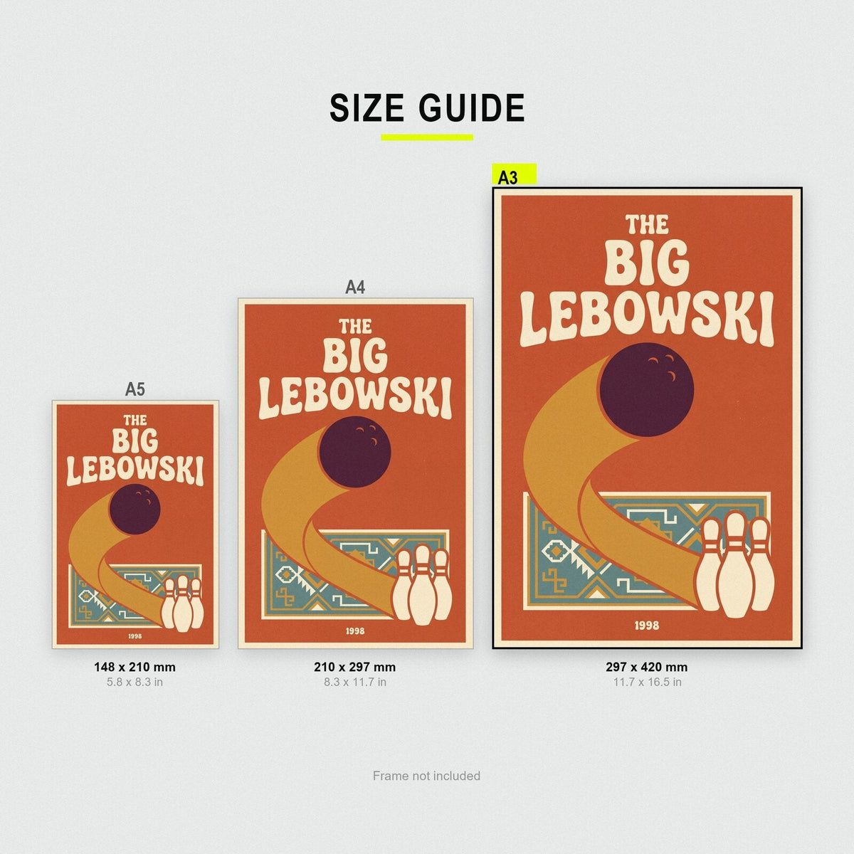 The Big Lebowski 1998 Alternative Movie Poster Art Print