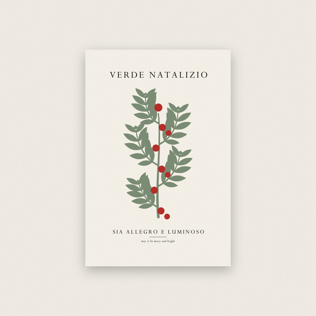 Verde Natalizio Christmas Specimen Art Print