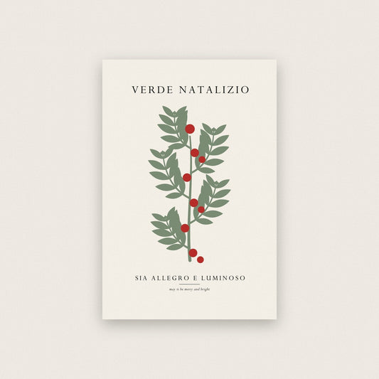 Verde Natalizio Christmas Specimen Art Print