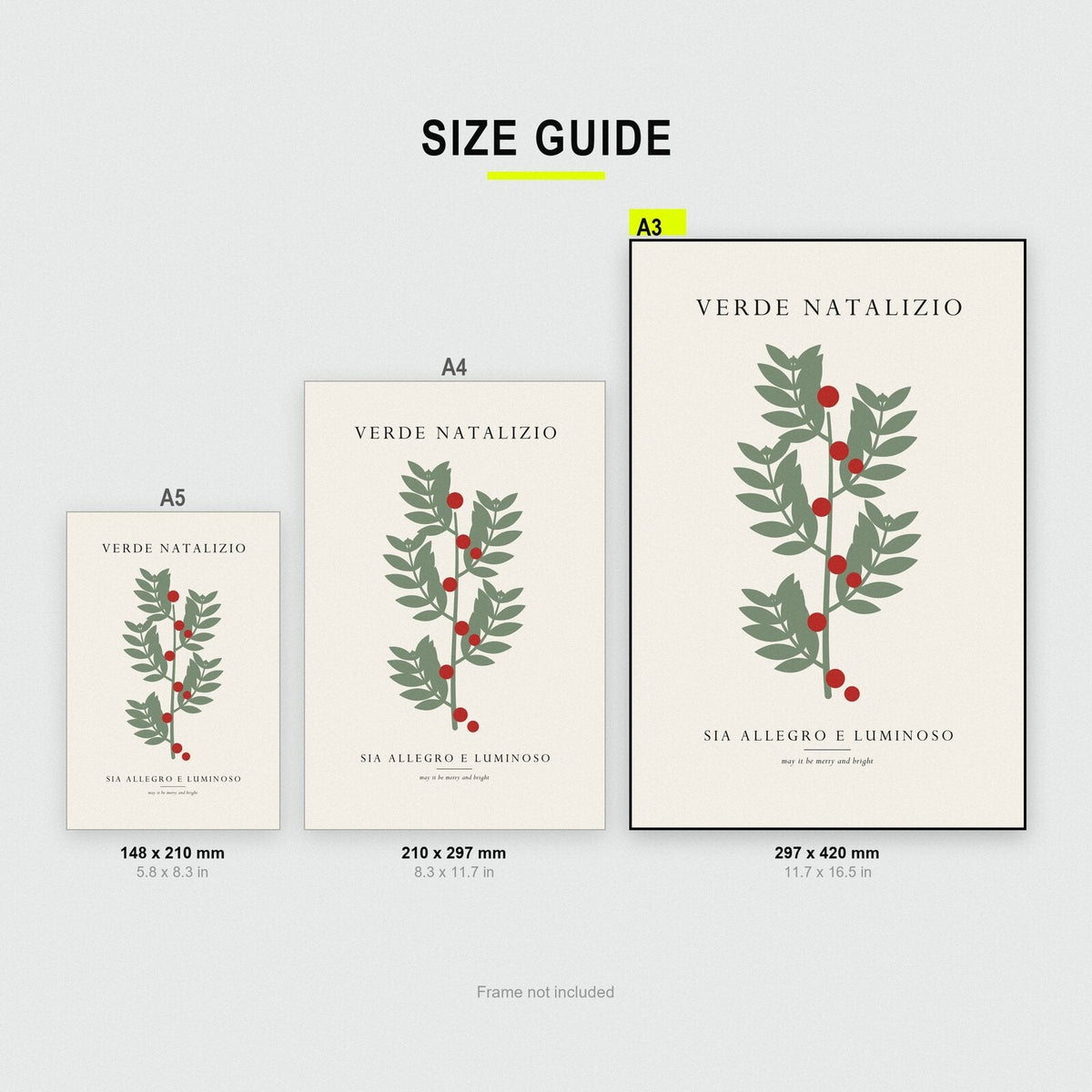 Verde Natalizio Christmas Specimen Art Print