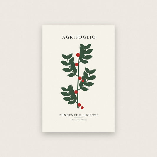 Agrifoglio Christmas Specimen Art Print