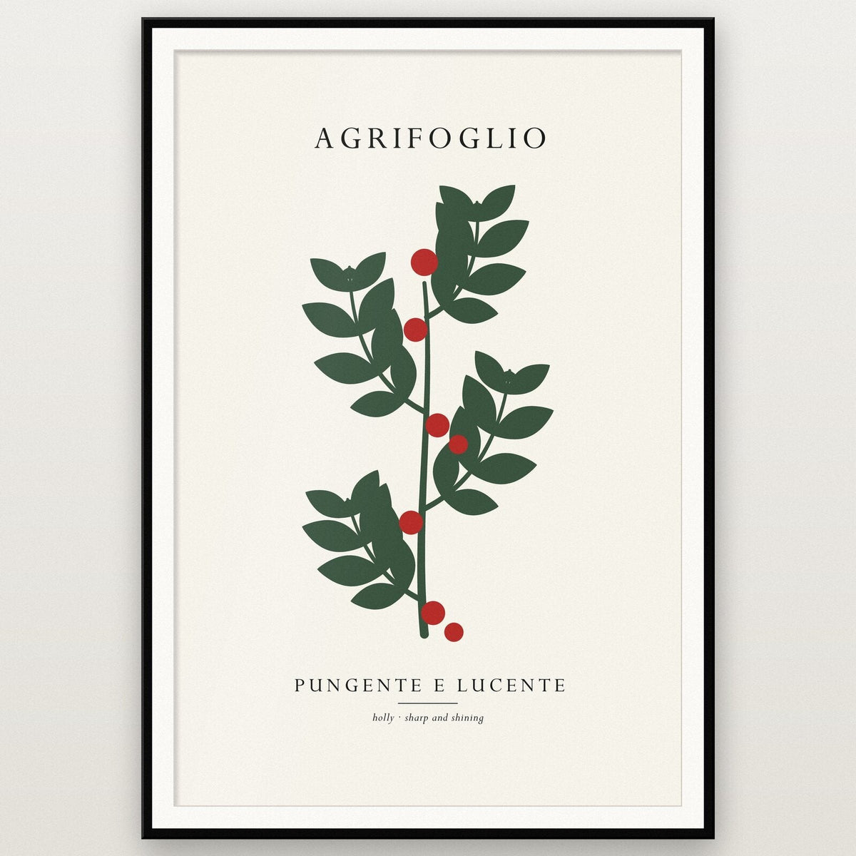 Agrifoglio Christmas Specimen Art Print