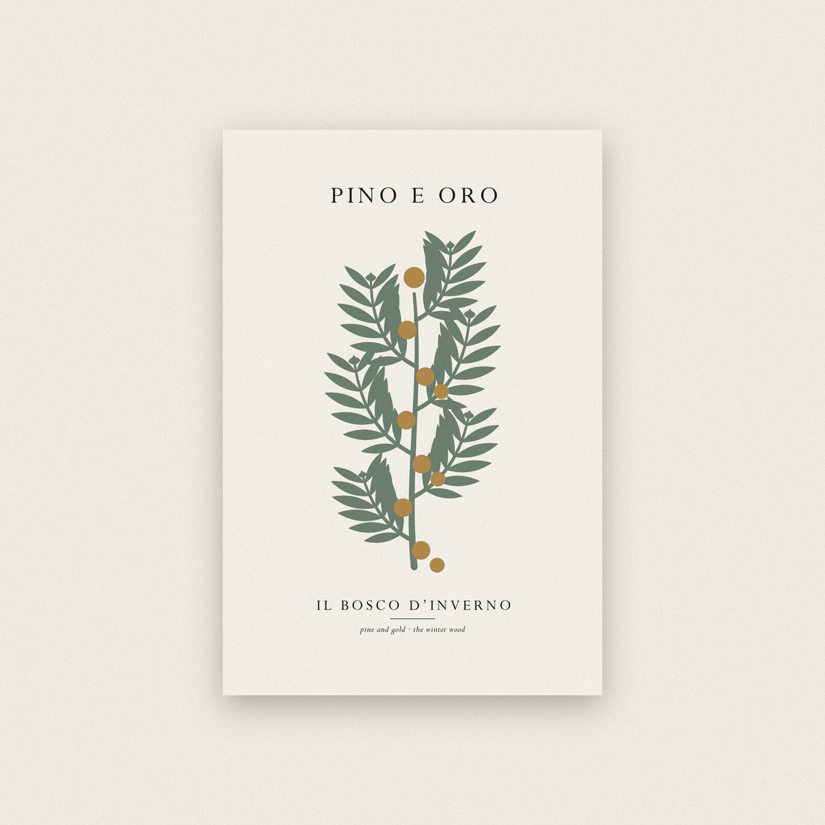 Pino E Oro Christmas Specimen Art Print