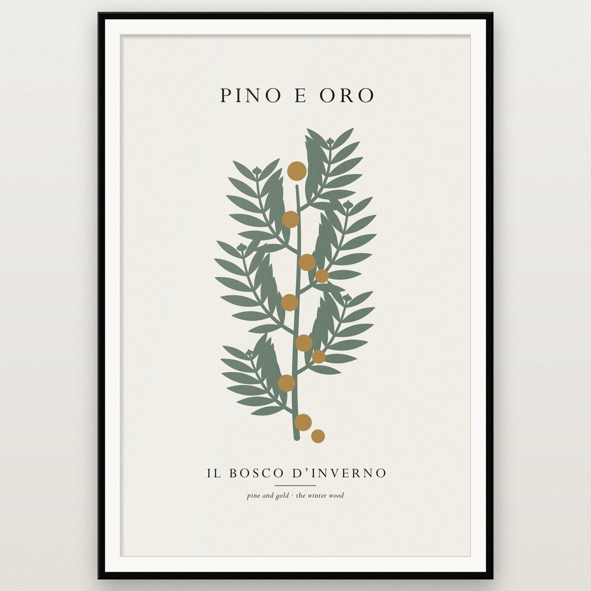 Pino E Oro Christmas Specimen Art Print