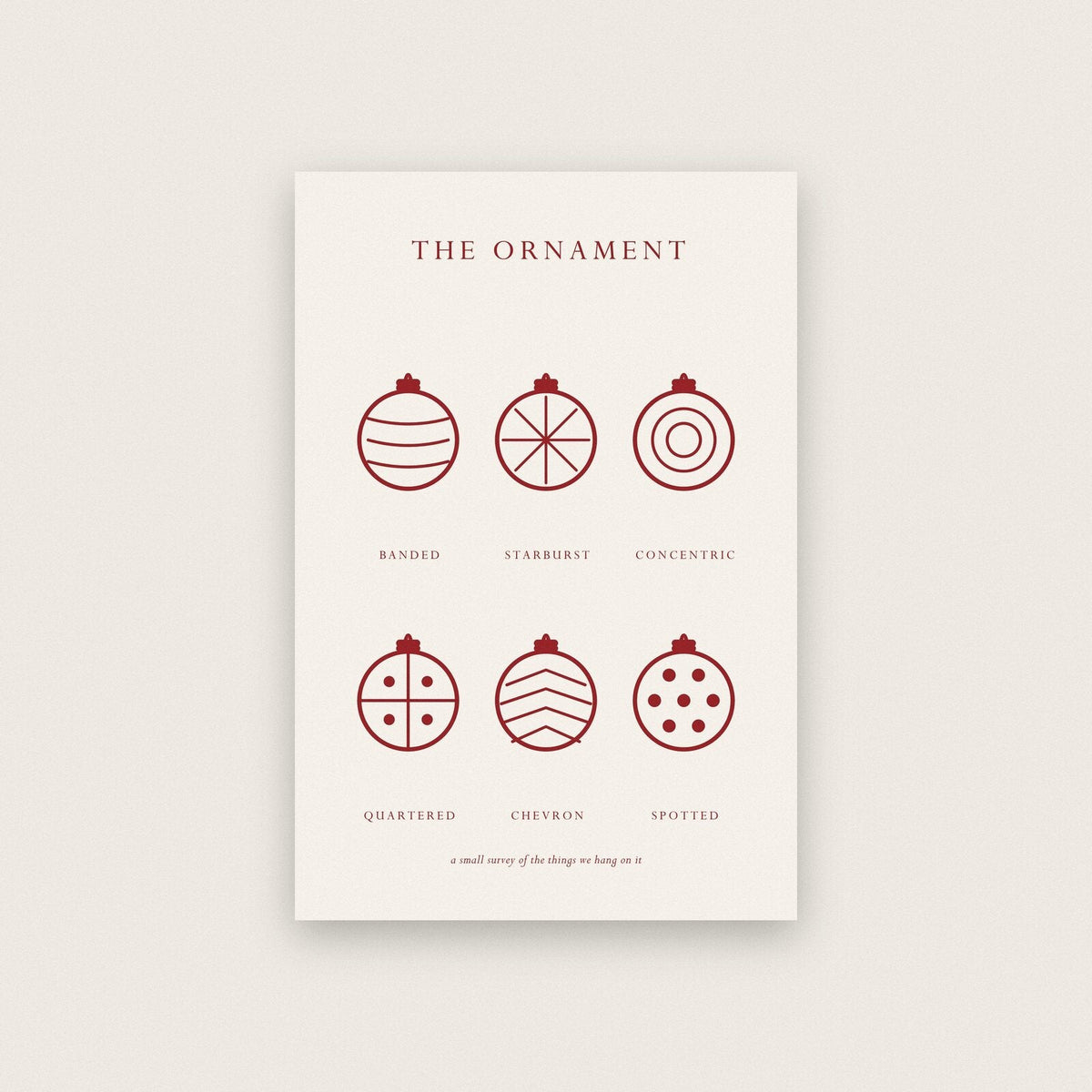 The Ornament Christmas Specimen Art Print