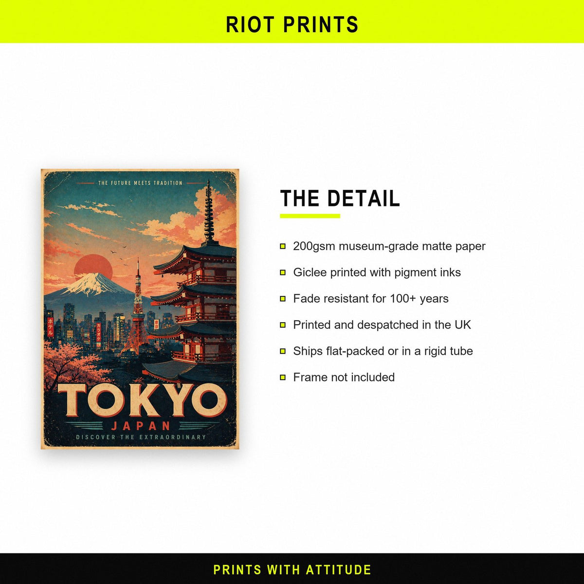 Tokyo Travel Poster paper and printing specification