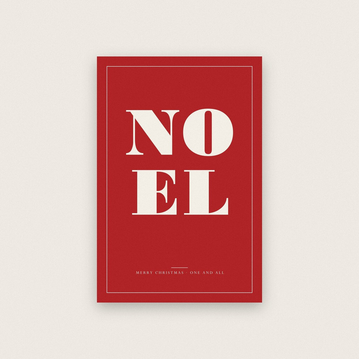 Noel Christmas Letterpress Art Print