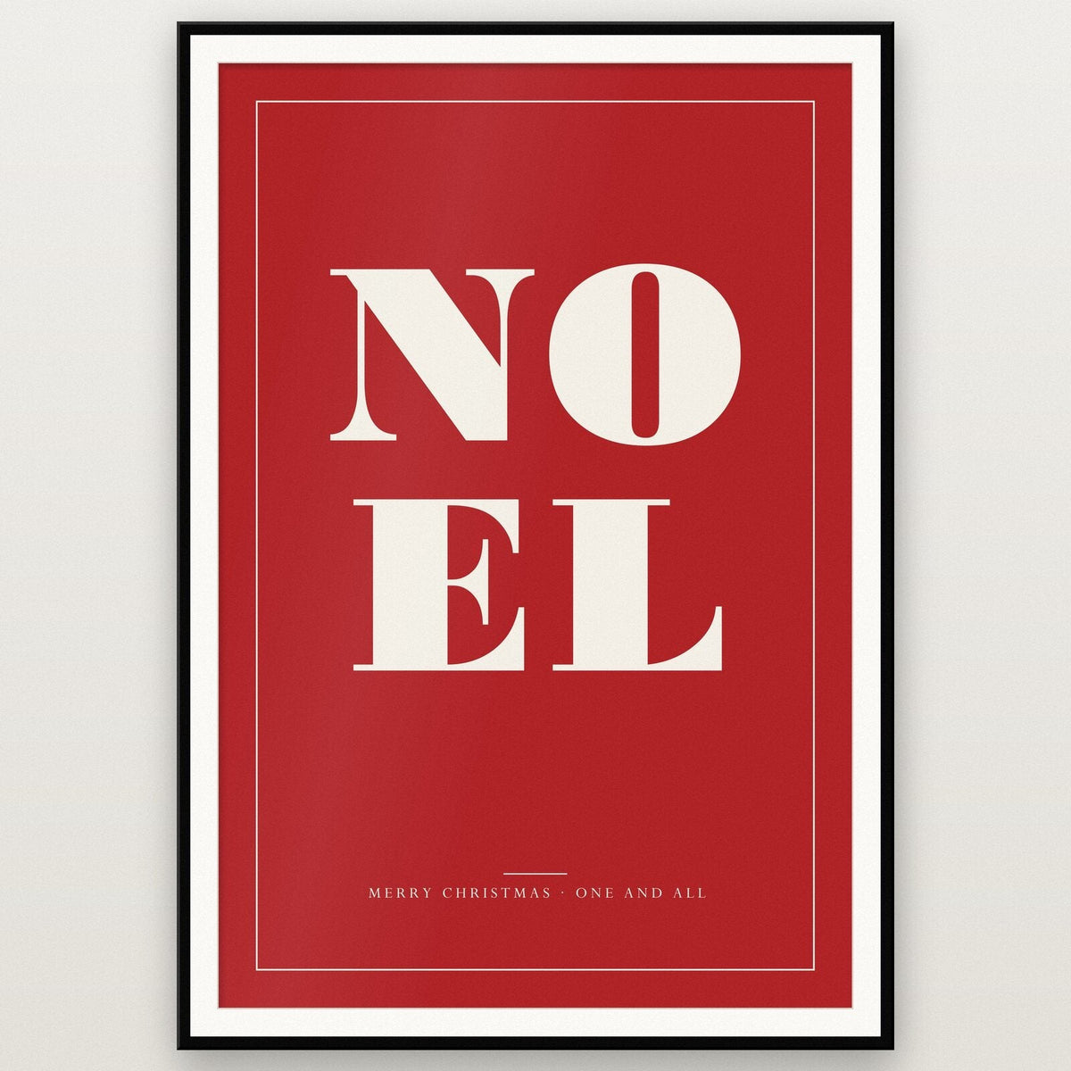 Noel Christmas Letterpress Art Print