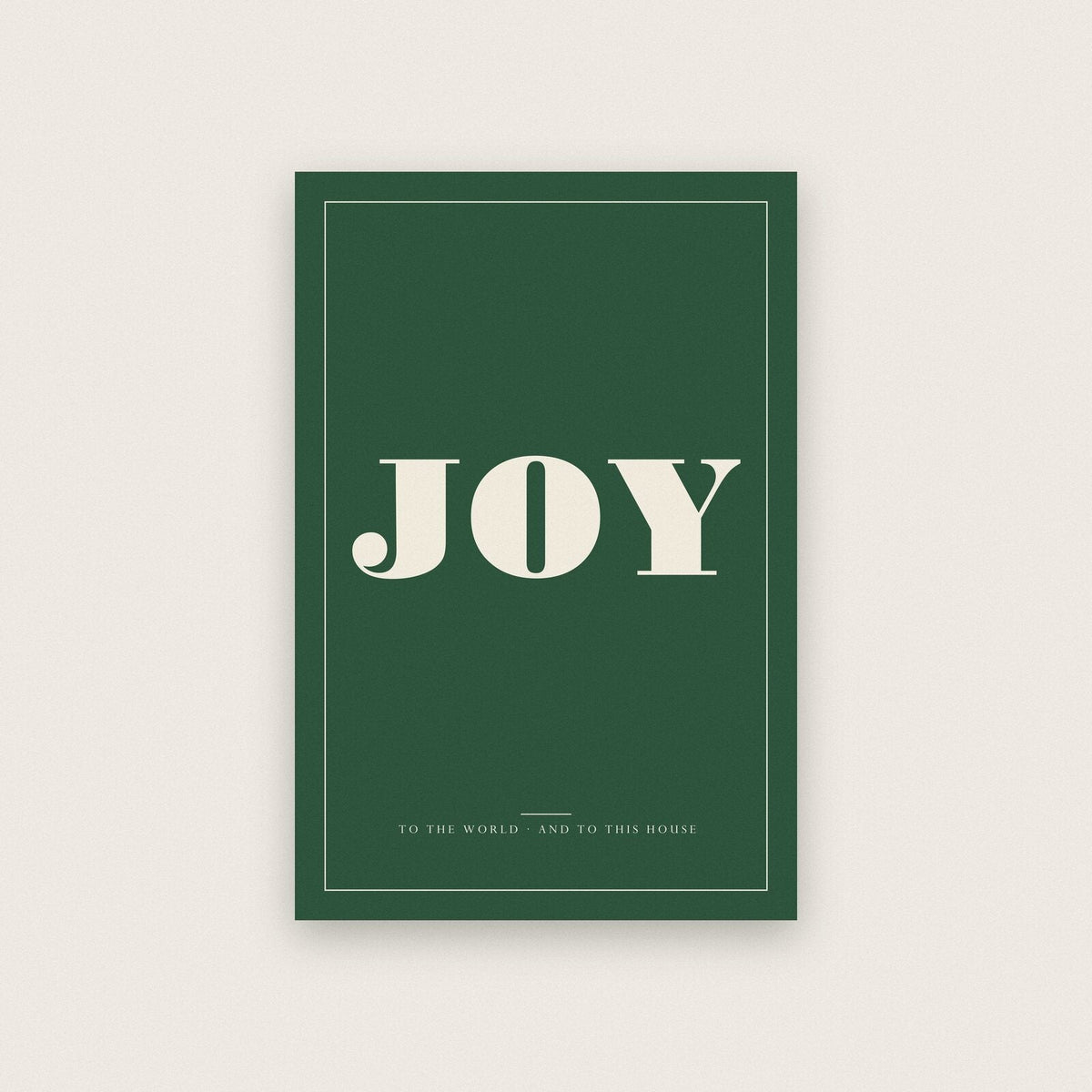 Joy Christmas Letterpress Art Print