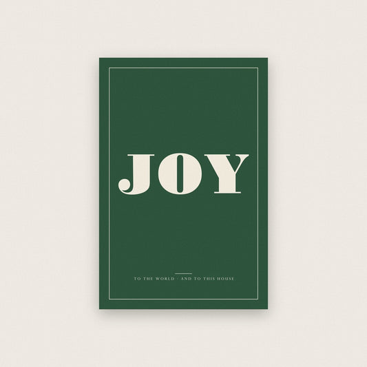 Joy Christmas Letterpress Art Print