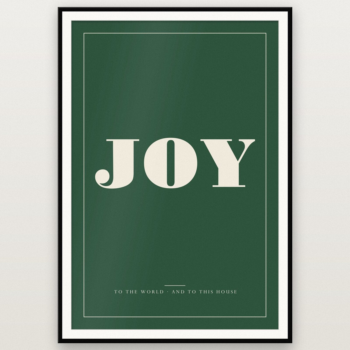 Joy Christmas Letterpress Art Print