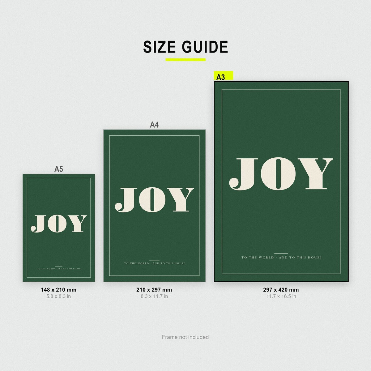 Joy Christmas Letterpress Art Print