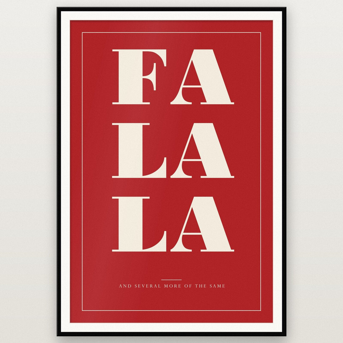 Fa La La Christmas Letterpress Art Print