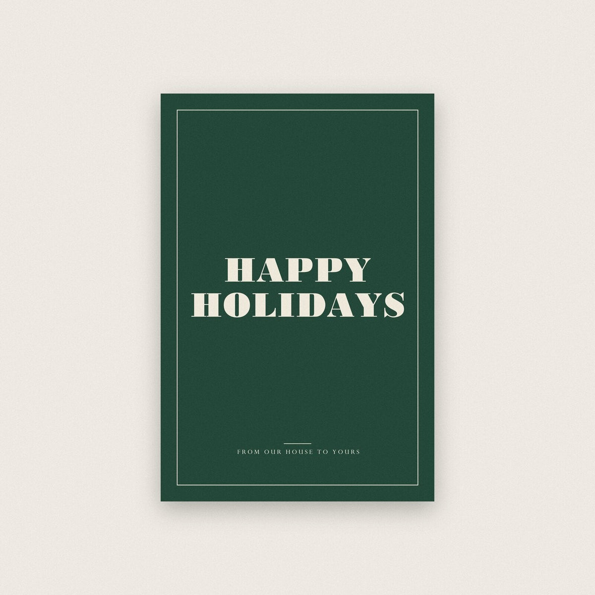 Happy Holidays Christmas Letterpress Art Print