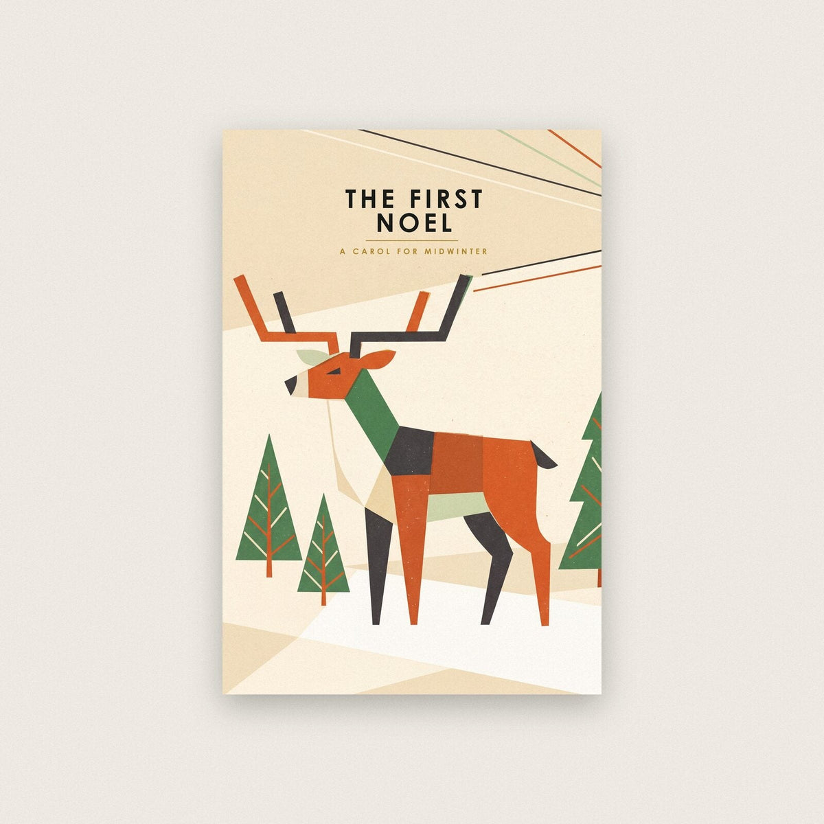 The First Noel Mid Century Christmas Art Print