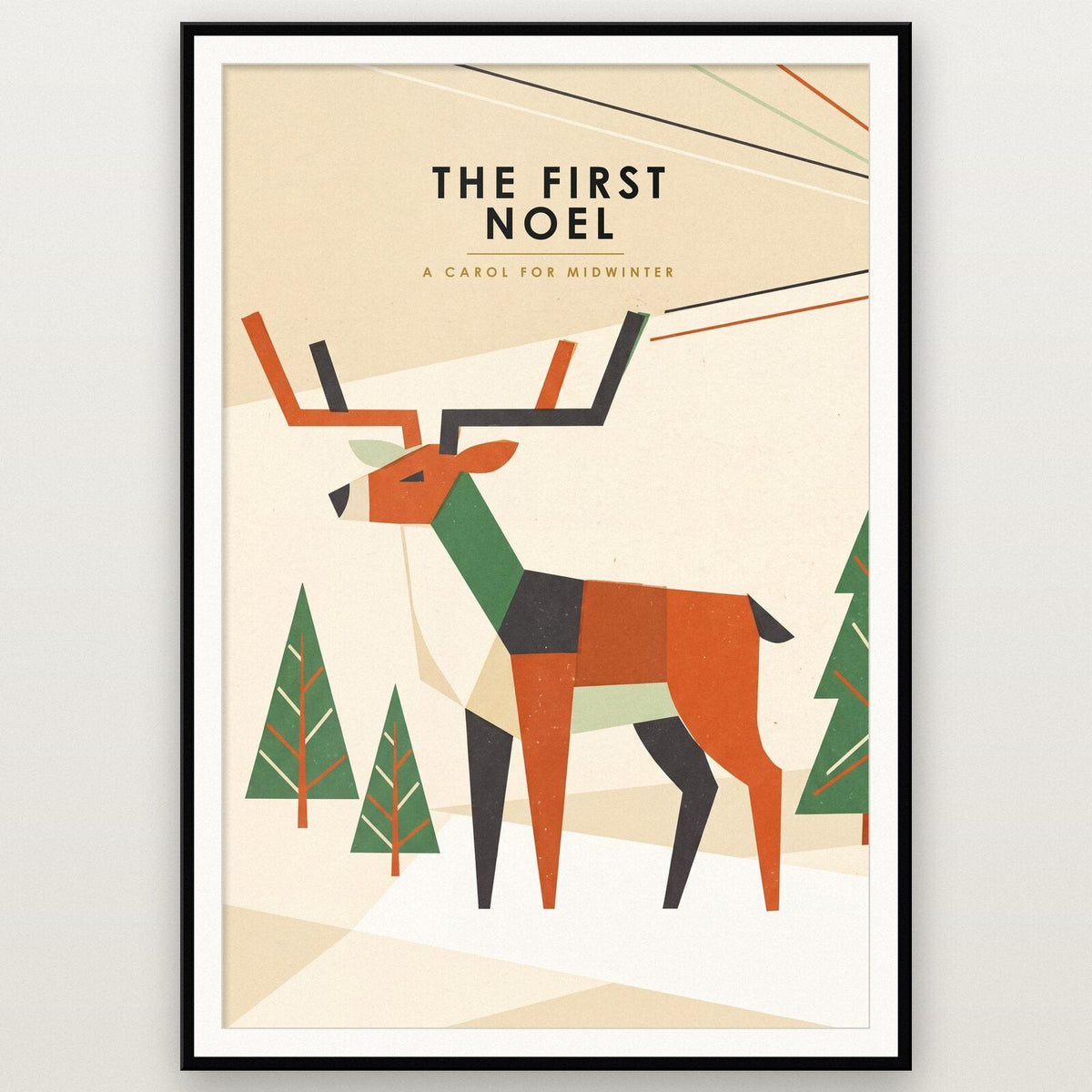The First Noel Mid Century Christmas Art Print