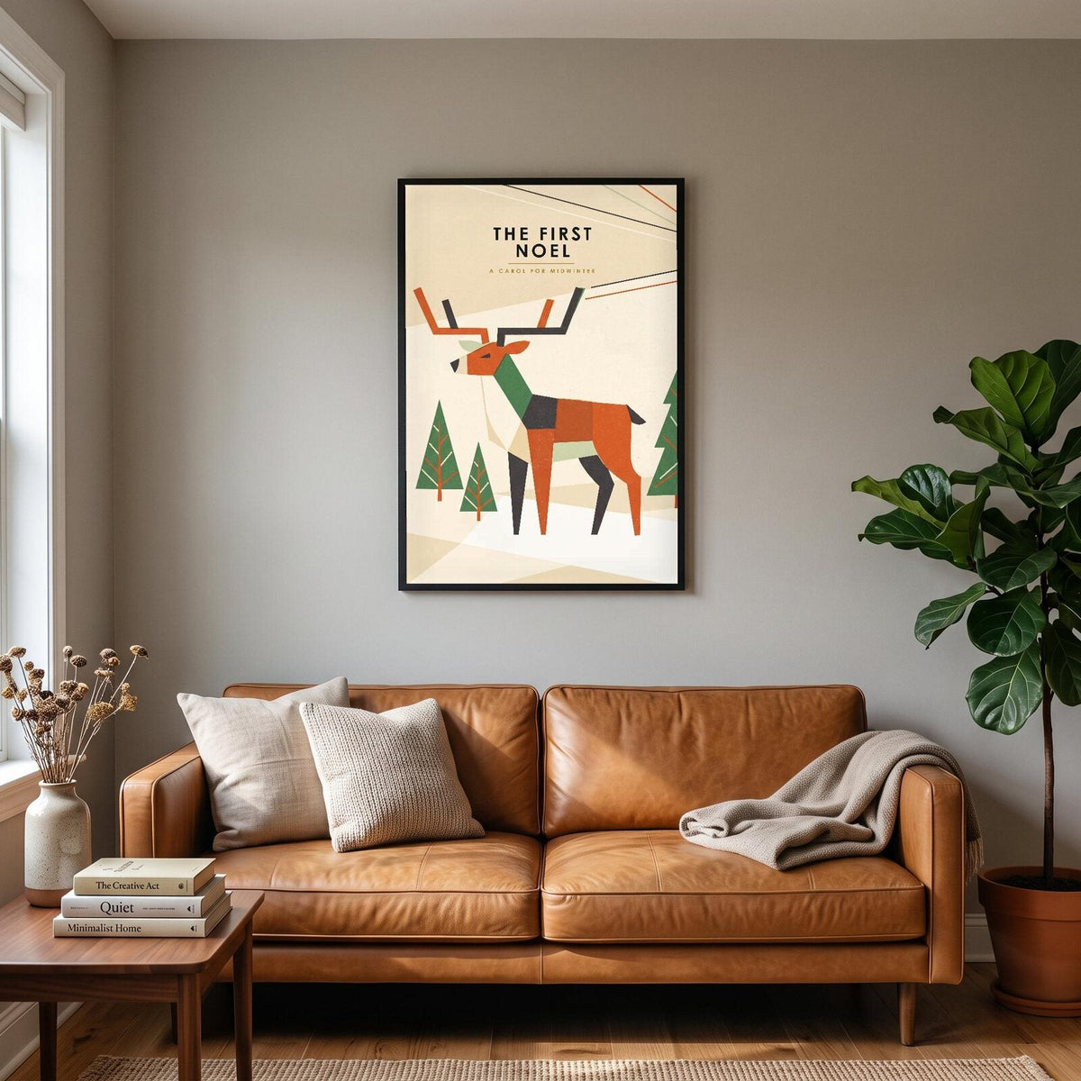 The First Noel Mid Century Christmas Art Print