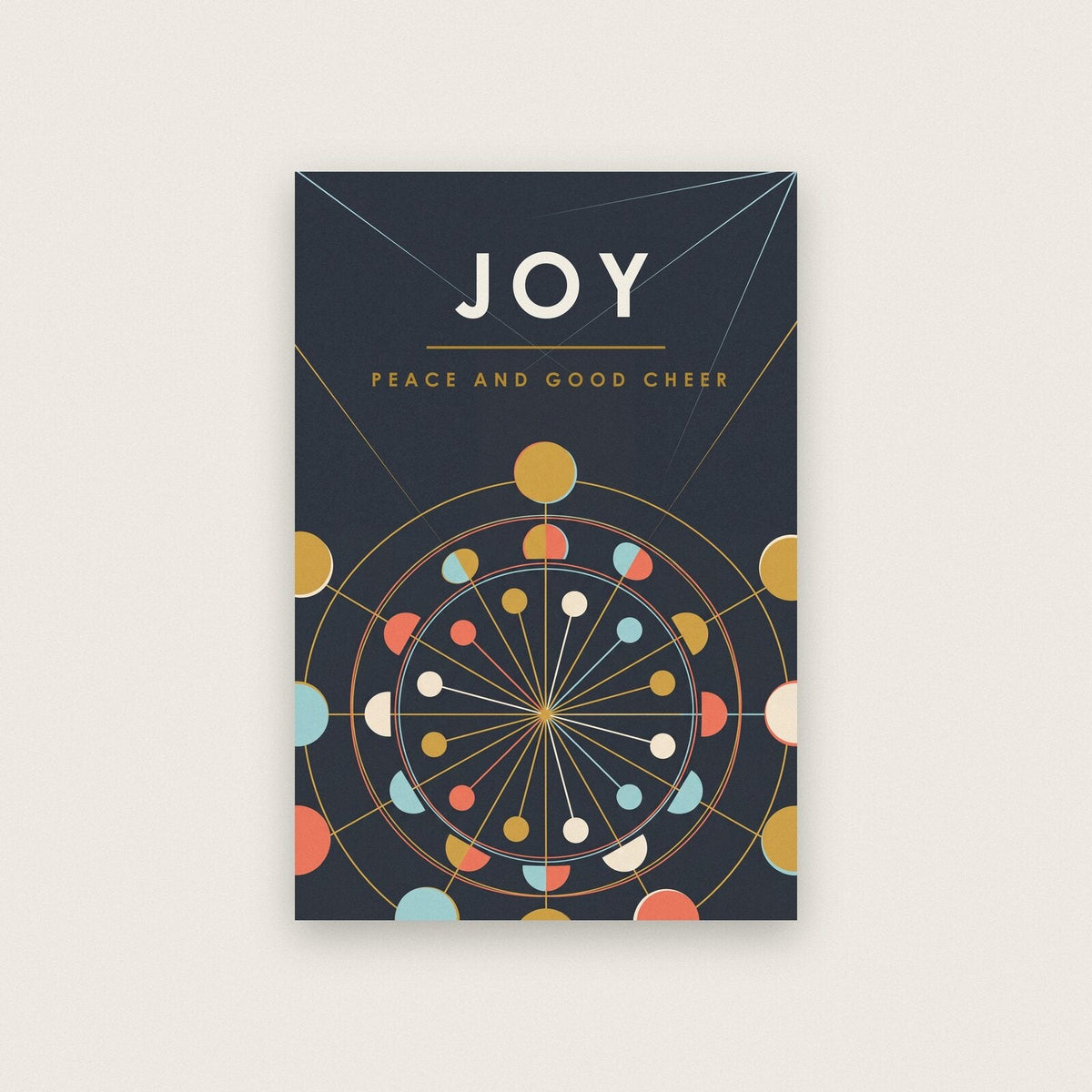 Joy Mid Century Christmas Art Print