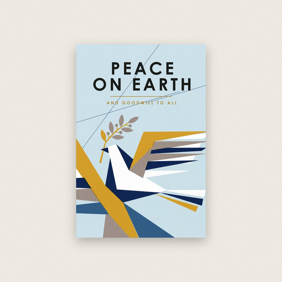 Peace On Earth Mid Century Christmas Art Print