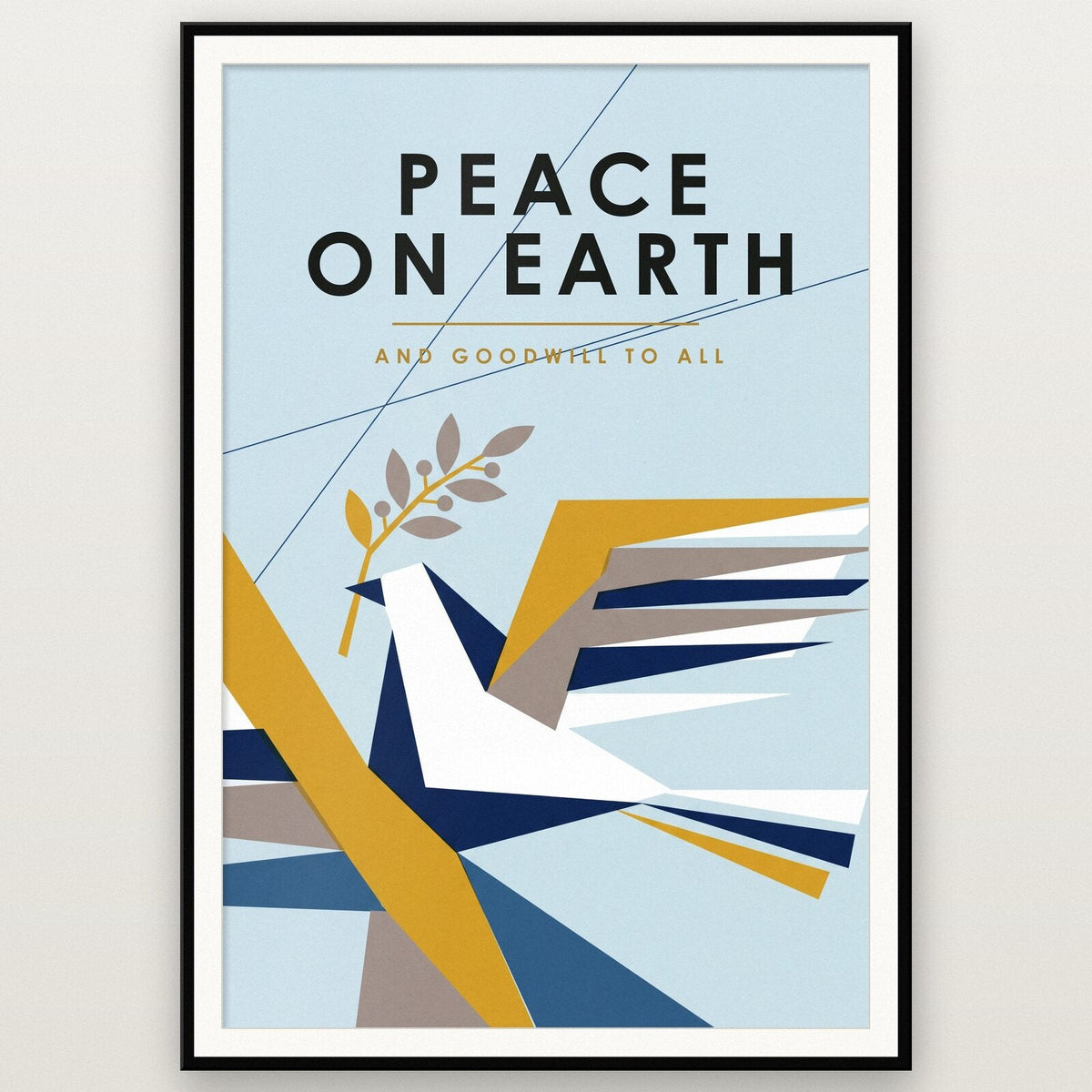 Peace On Earth Mid Century Christmas Art Print