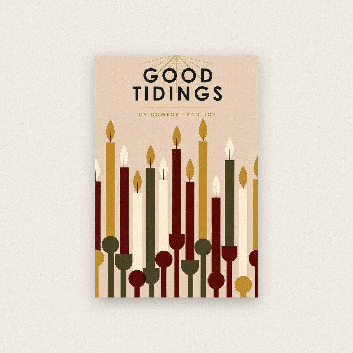 Good Tidings Mid Century Christmas Art Print