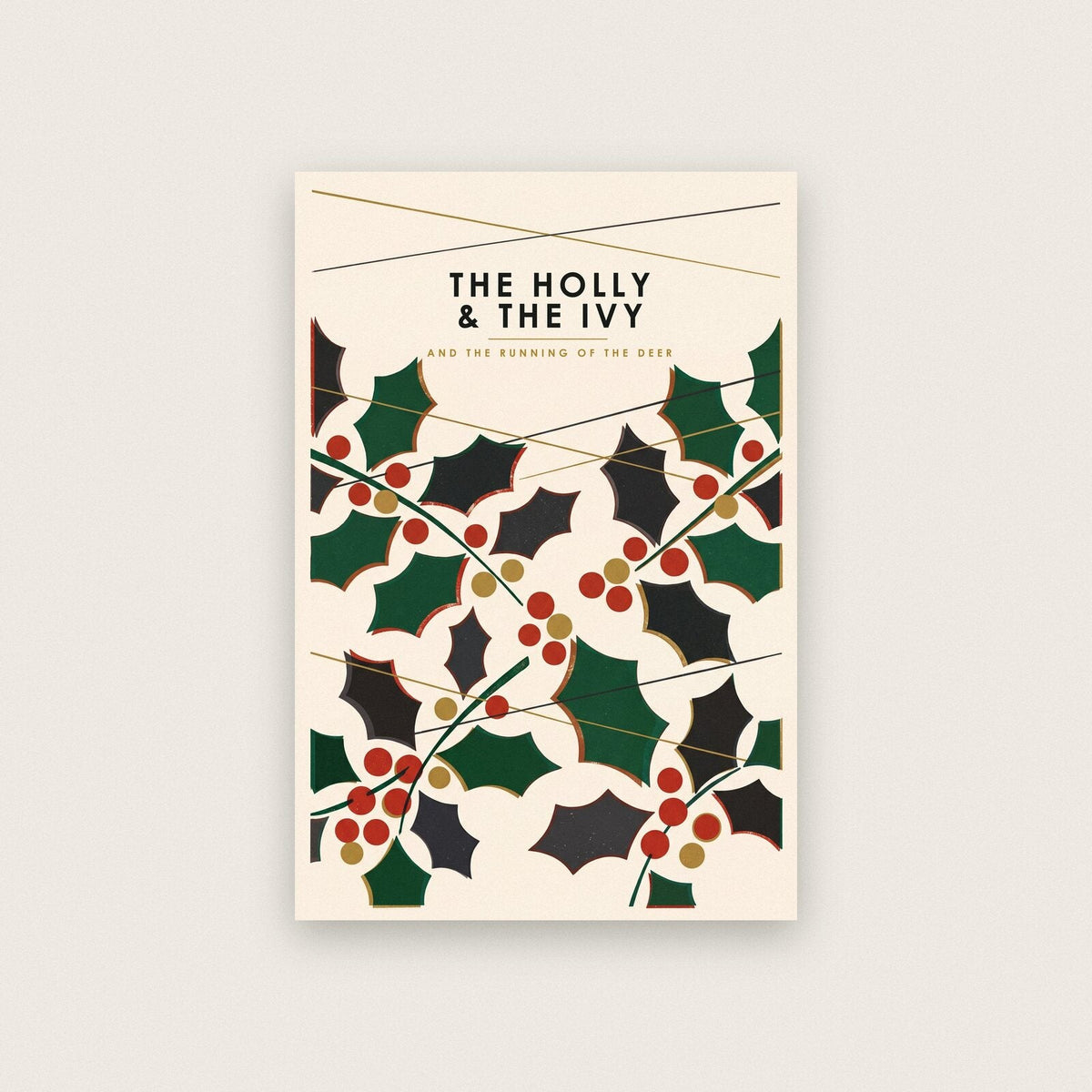 The Holly And The Ivy Mid Century Christmas Art Print