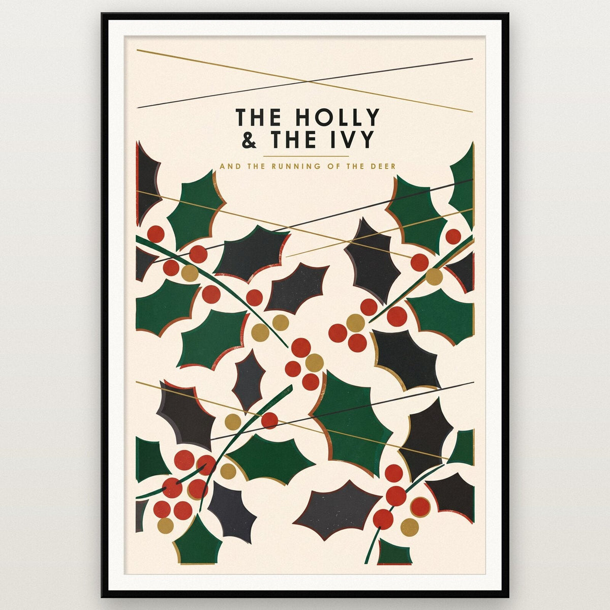 The Holly And The Ivy Mid Century Christmas Art Print