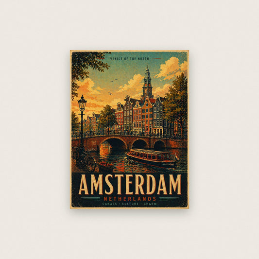 Amsterdam Travel Poster