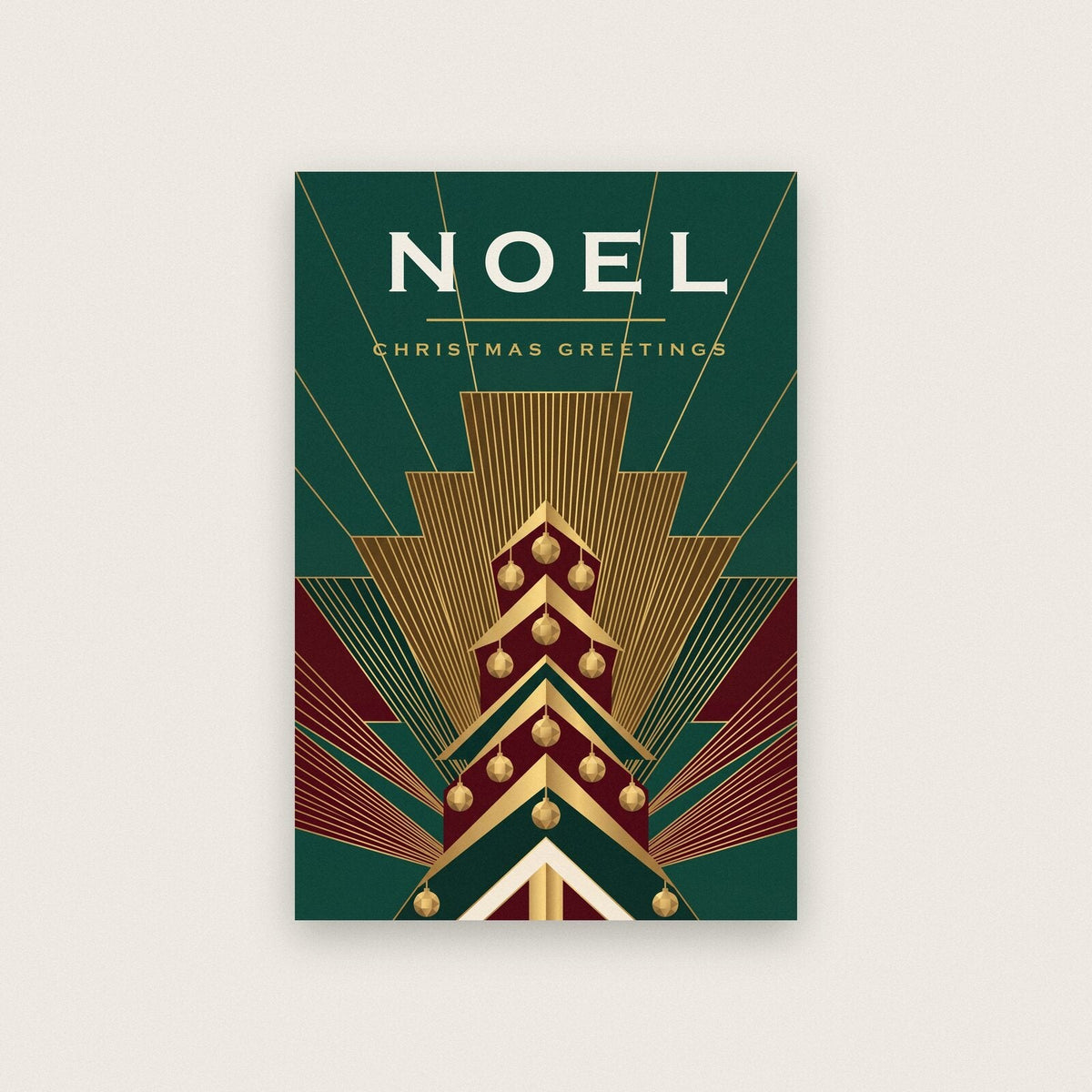 Noel Art Deco Christmas Art Print