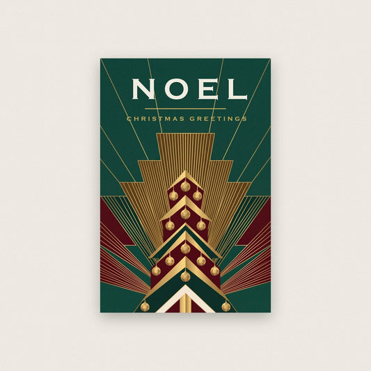 Noel Art Deco Christmas Art Print