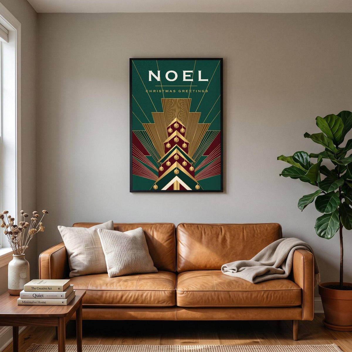 Noel Art Deco Christmas Art Print