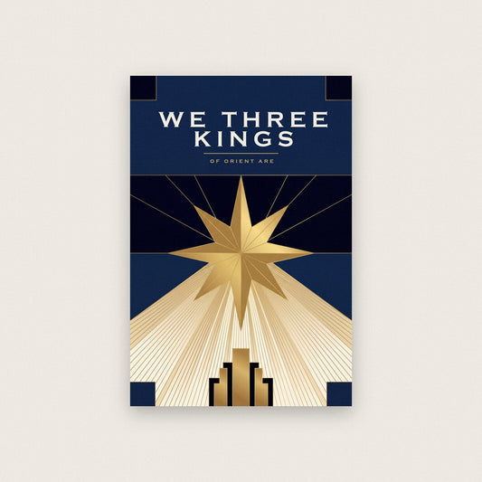 We Three Kings Art Deco Christmas Art Print
