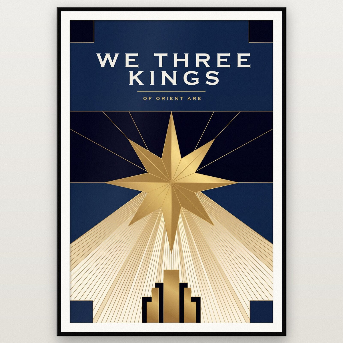 We Three Kings Art Deco Christmas Art Print
