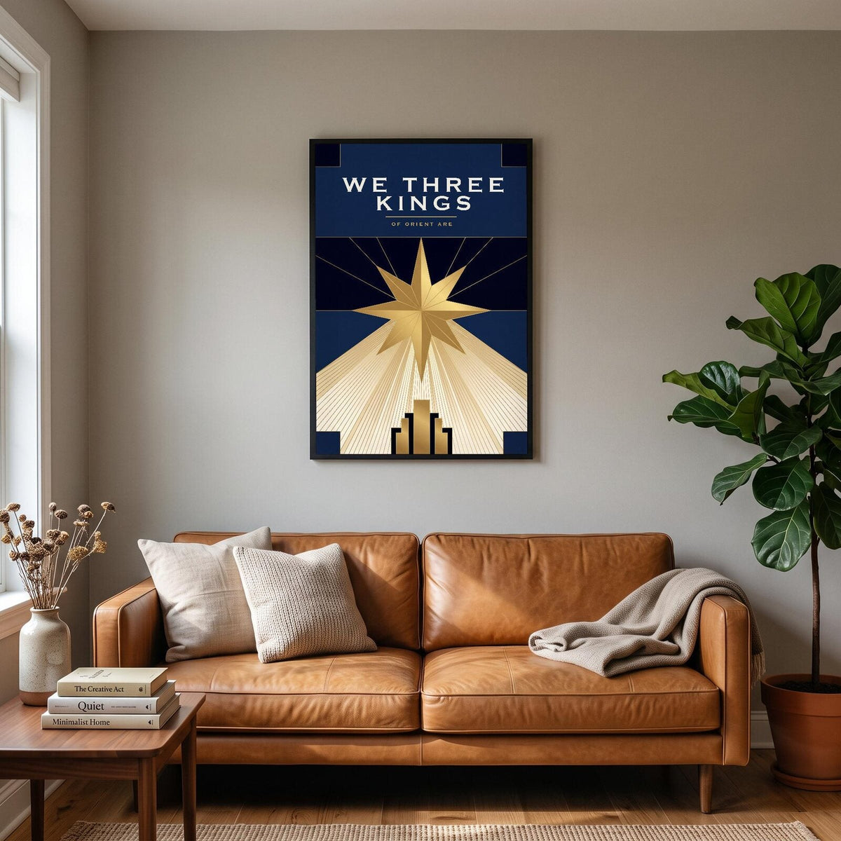 We Three Kings Art Deco Christmas Art Print