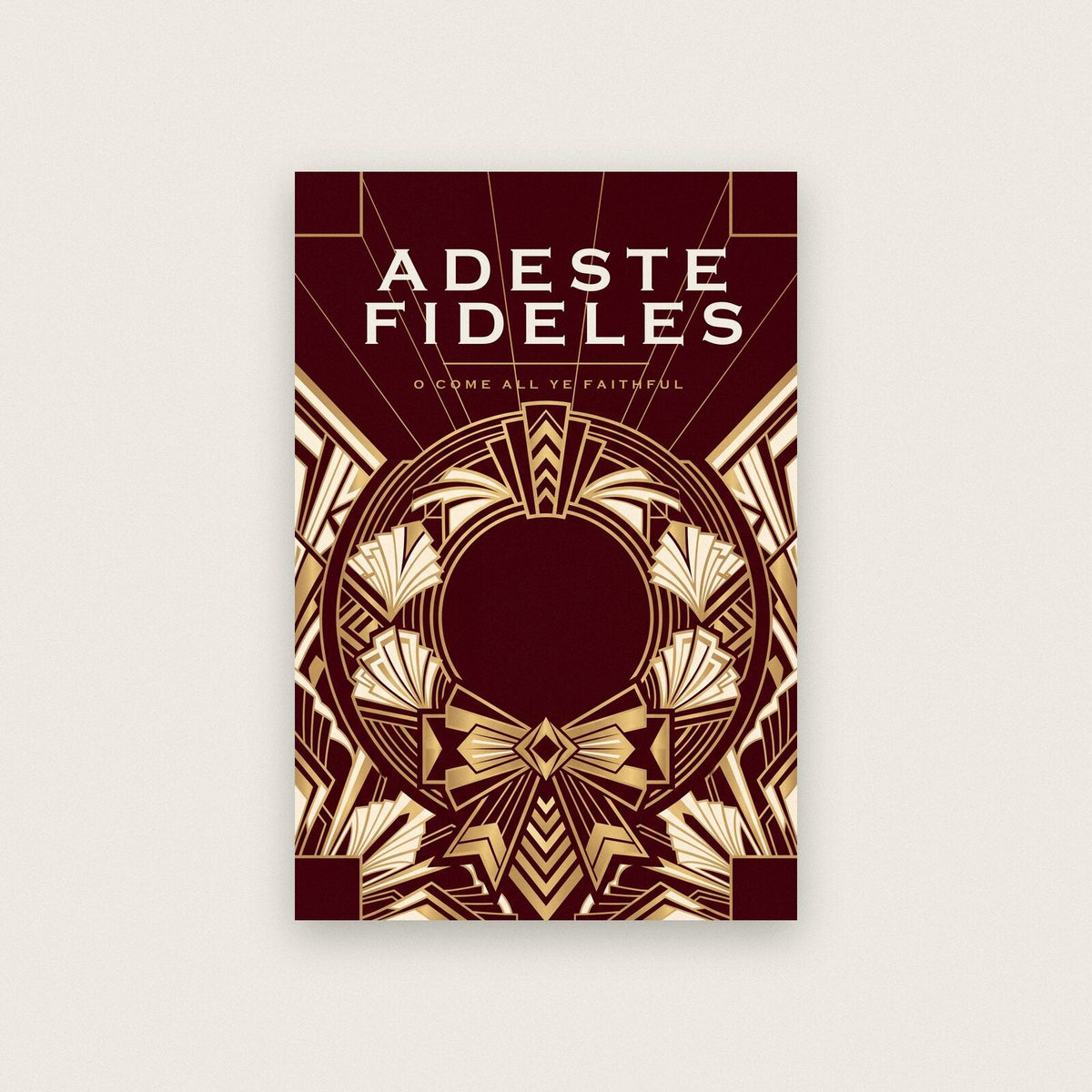Adeste Fideles Art Deco Christmas Art Print