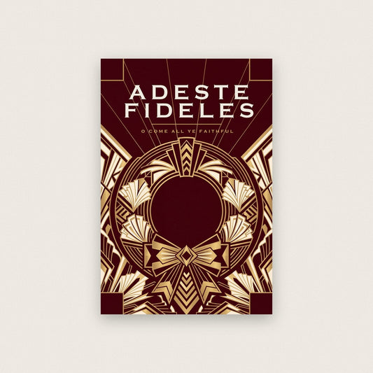 Adeste Fideles Art Deco Christmas Art Print