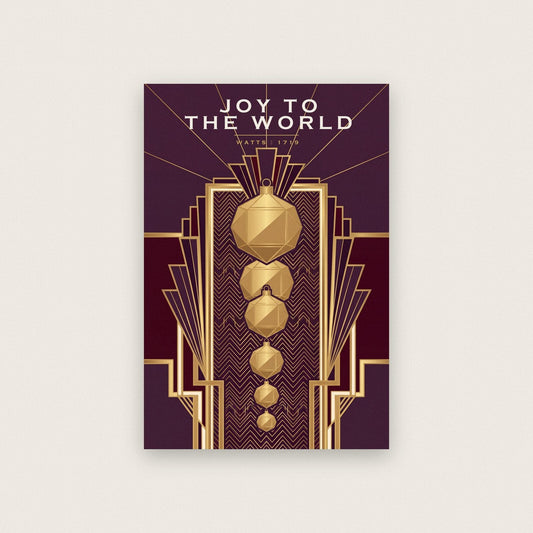 Joy To The World Art Deco Christmas Art Print
