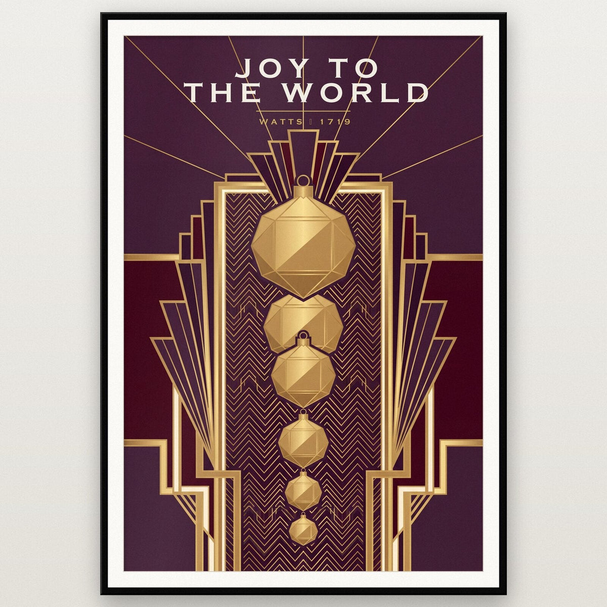 Joy To The World Art Deco Christmas Art Print