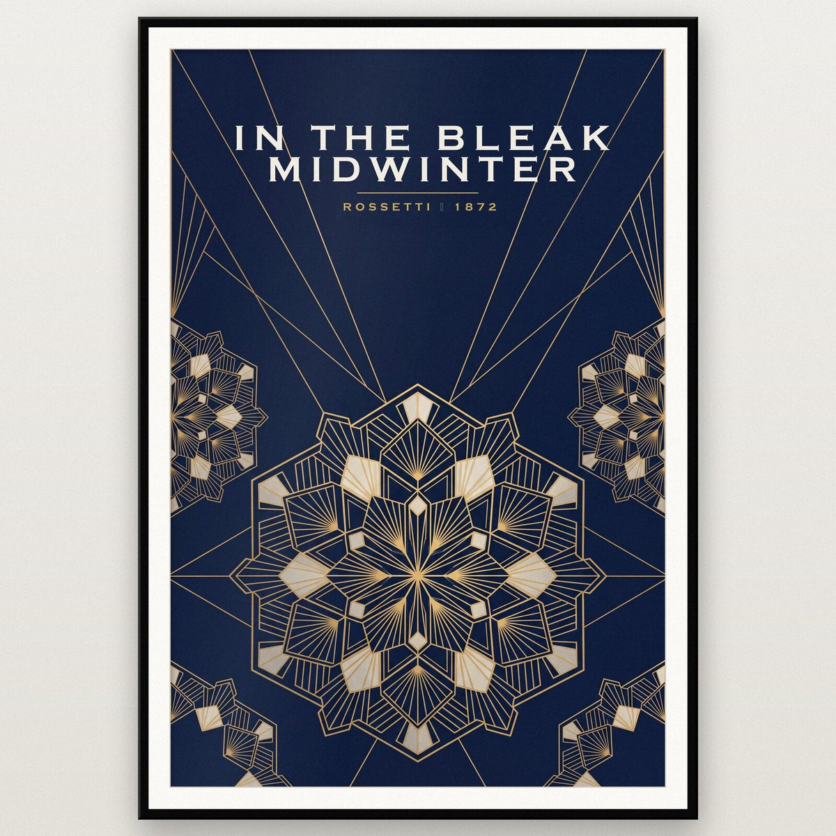 In The Bleak Midwinter Art Deco Christmas Art Print